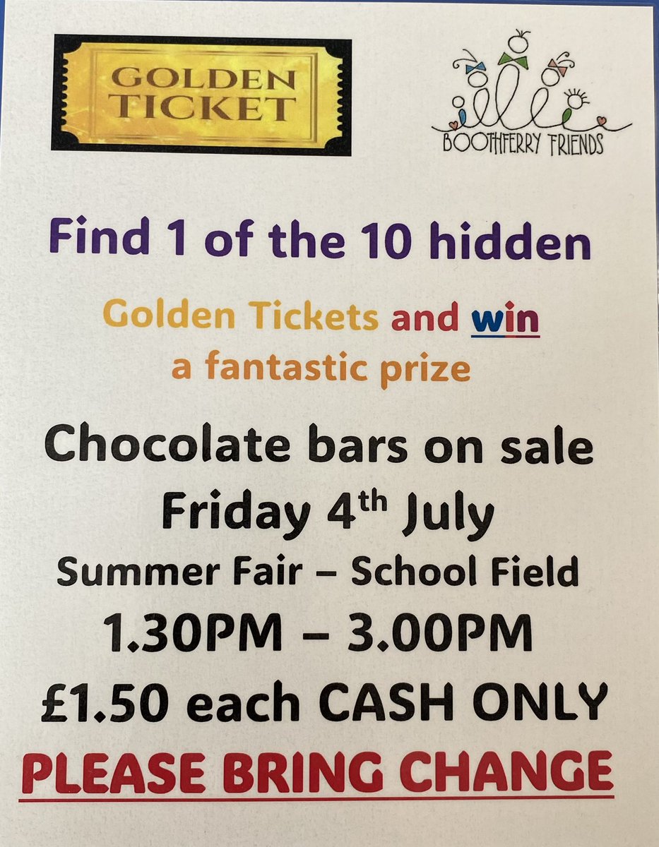 Save the date Friday 4th July 1.30pm @BoothferryFrnds <a href="/BoothferryPS/">Boothferry Primary #weareBoothferry</a>