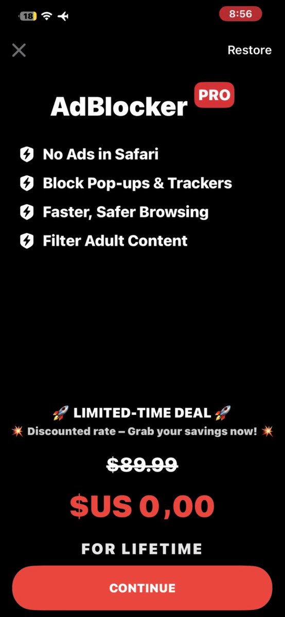 حجب الإعلانات ملحق سفاري 

مجاني مدى الحياة ♾️

apps.apple.com/app/id67371940…