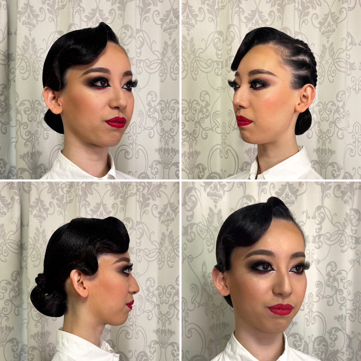シンプルエレガントメイク💄シェーディングとハイライトをうまく使って凹凸を✨ヘアは片方サイドをロープ編みにしてスッキリ✨
#社交ダンス #髪上げ #競技ダンス #ヘアセット #学生競技ダンス