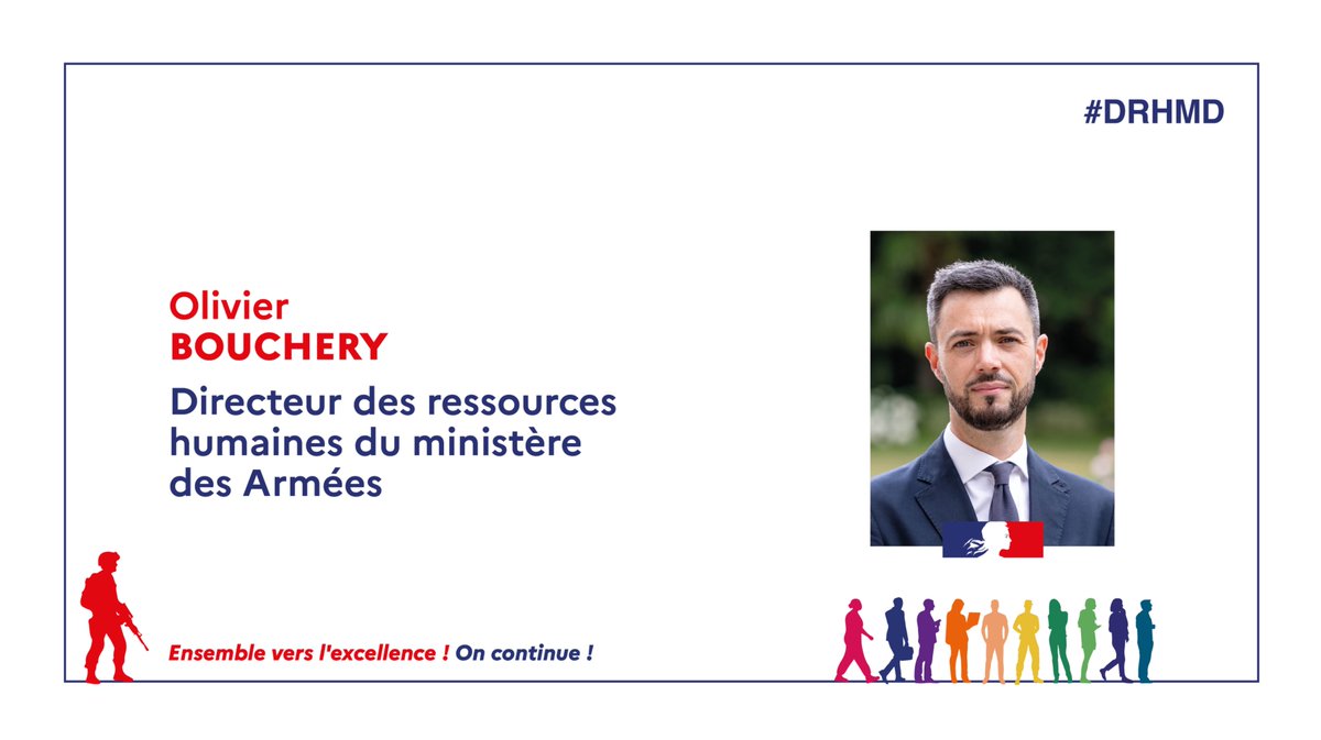 DRHmindef's tweet image. #Bienvenue
🌟 Nous avons le plaisir d&apos;annoncer l&apos;arrivée d&apos;@OlivierBouchery, nommé directeur des ressources humaines du ministère @Armees_Gouv.
✨ Nous lui souhaitons la bienvenue et plein succès dans l&apos;accomplissement de ses nouvelles fonctions.
#Oncontinue ! 🚀