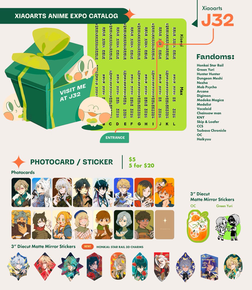 XiaoArts's tweet image. Finally finished my #AX2025 catalogue 🥹 I'm at J32 this year and have a ton of new things debuting at AX! (1/2)
#AXcatalog #AXcatalogu2025
#AX2025ArtistAlley #AXArtistAlley2025