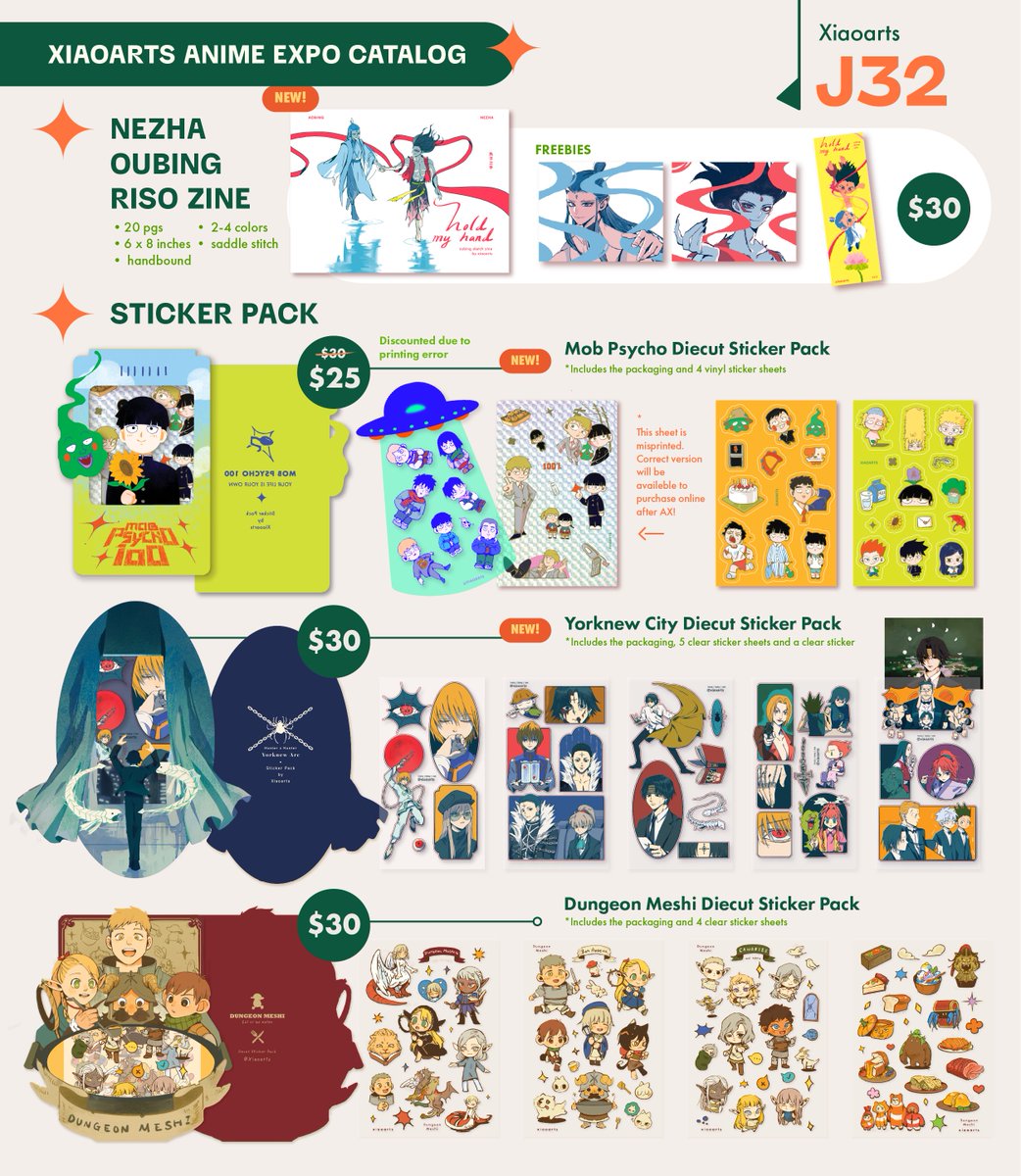 XiaoArts's tweet image. Finally finished my #AX2025 catalogue 🥹 I'm at J32 this year and have a ton of new things debuting at AX! (1/2)
#AXcatalog #AXcatalogu2025
#AX2025ArtistAlley #AXArtistAlley2025