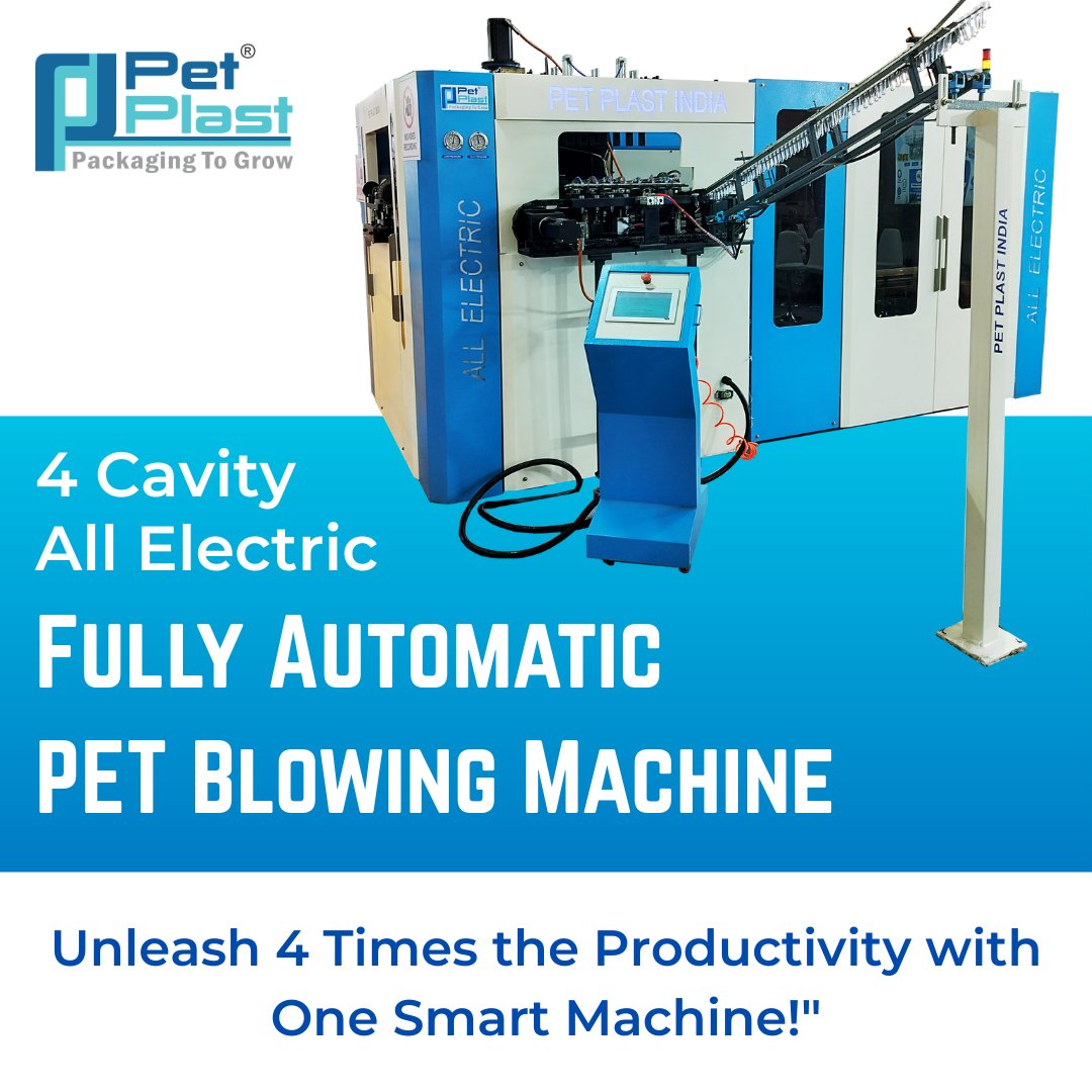 petplastindia12's tweet photo. "Unleash 4 Times the Productivity with One Smart Machine!"

#4CavityMachine #PETBlowingMachine #AutomaticPETMachine #BottleMakingMachine https://t.co/qJy6RzMKlZ
