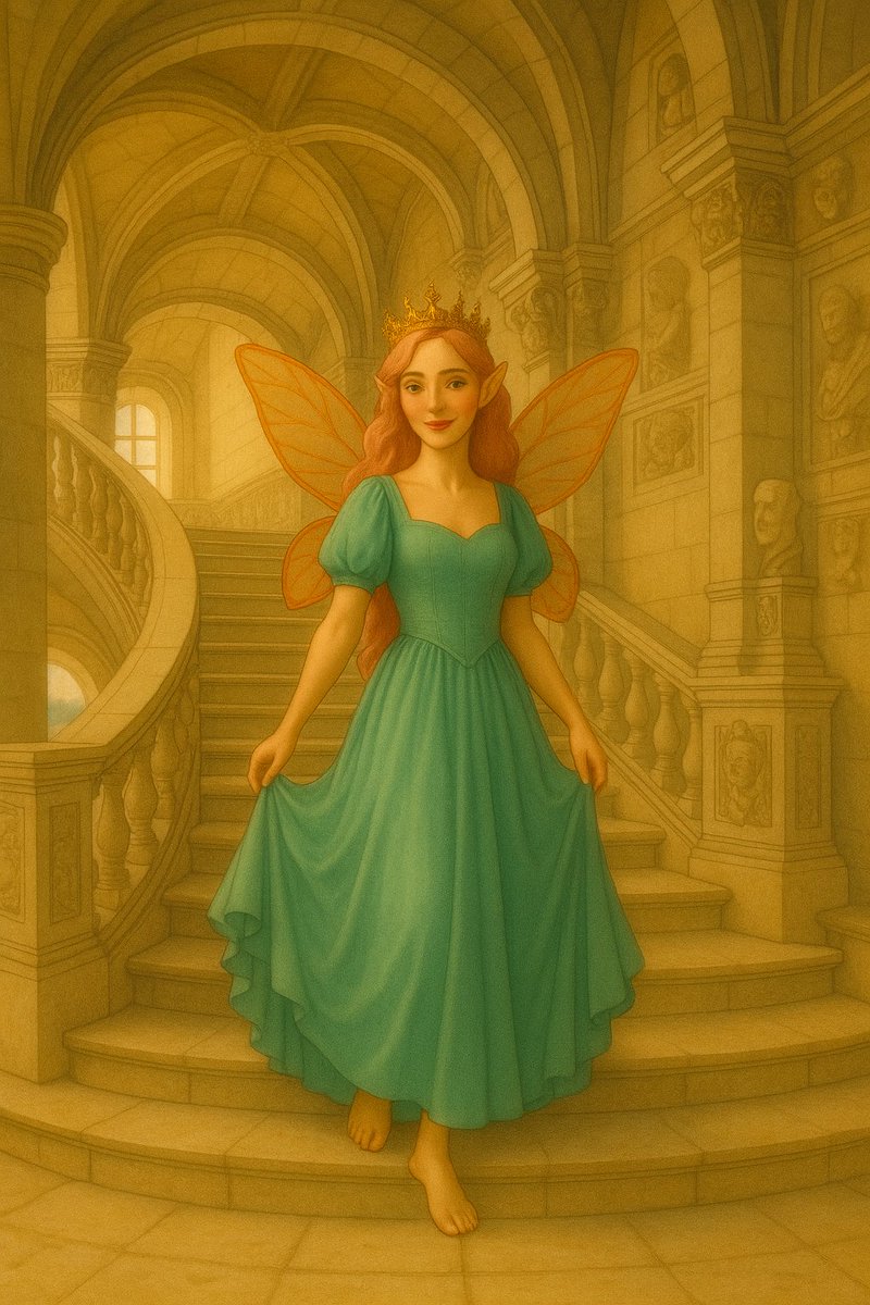 lunarosefairy's tweet photo. 🪄 Castle Tour – Part 4 🪄
✨ Grand Staircase ✨
Some mornings, I float down these steps as if dancing on sunbeams. Would you join me for the next waltz?
💭 If you lived here, where would your favorite reading nook be?
#LunaRose #FairyQueen #FantasyAesthetic #MagicRealm #Fairy https://t.co/shbyXhRkNa
