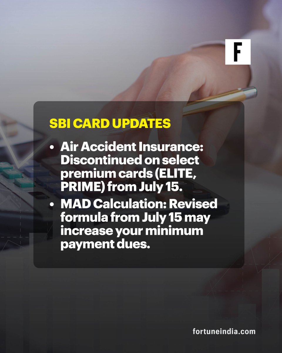 FortuneIndia's tweet image. 🚨 [PART 1/2] Key financial updates, including an extended ITR filing deadline and revised bank charges for credit cards and savings accounts, come into effect this July. Here&apos;s what to know.

For more news &amp;amp; updates, visit 🔗fortuneindia.com

#FinanceUpdate #ITRFiling…