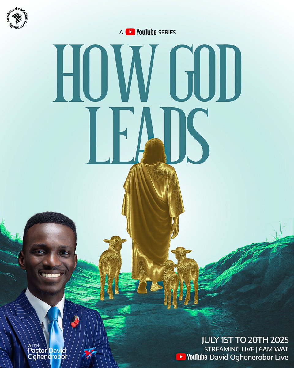 newbreedccng's tweet photo. We’ve just begun a new YouTube teaching series with our Lead Steward, Pastor David @sir_davoh titled “How God Leads” 🕊️
If you’ve ever desired clarity on God’s will and how to follow His voice, then this series is for you.

Here are key takeaways from today's INTRODUCTION 🧵: https://t.co/8fejHNTtsj