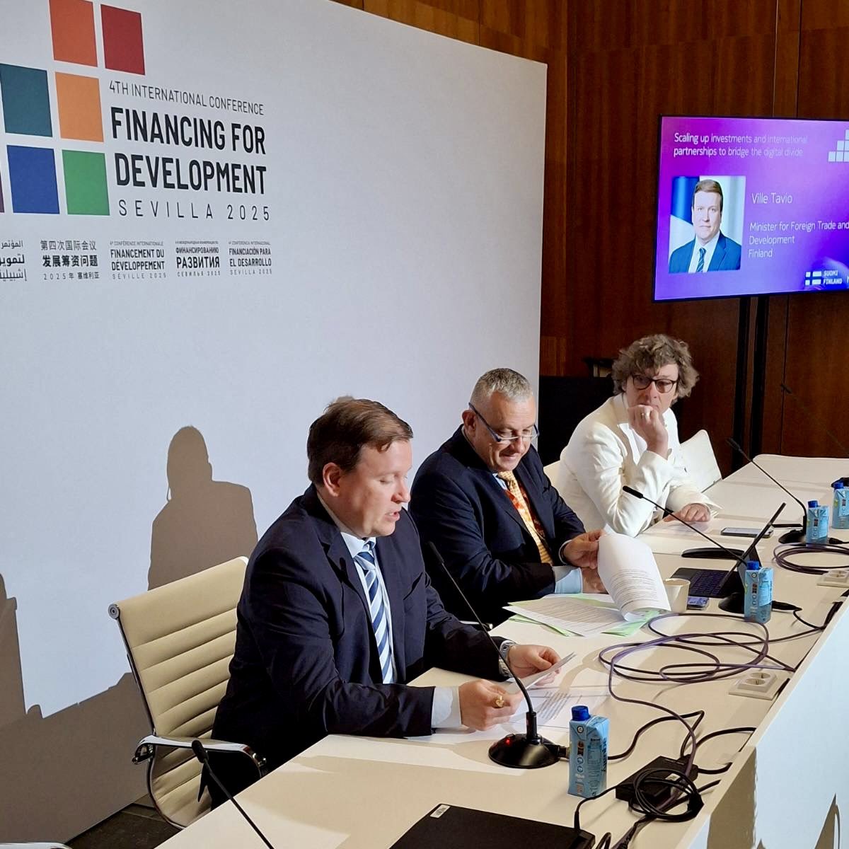 MFA Finland 🇫🇮 (@ulkoministerio) on Twitter photo Cooperation is needed to bridge the digital divide. Finland and #Nokia co-hosted a high-level panel at #FfD4. The event brought together leaders to explore how to boost investments and partnerships to expand digital infrastructure. Minister <a href="/VilleTavio/">Ville Tavio</a> gave the opening statement. Cooperation is needed to bridge the digital divide. Finland and #Nokia co-hosted a high-level panel at #FfD4. The event brought together leaders to explore how to boost investments and partnerships to expand digital infrastructure. Minister <a href="/VilleTavio/">Ville Tavio</a> gave the opening statement.