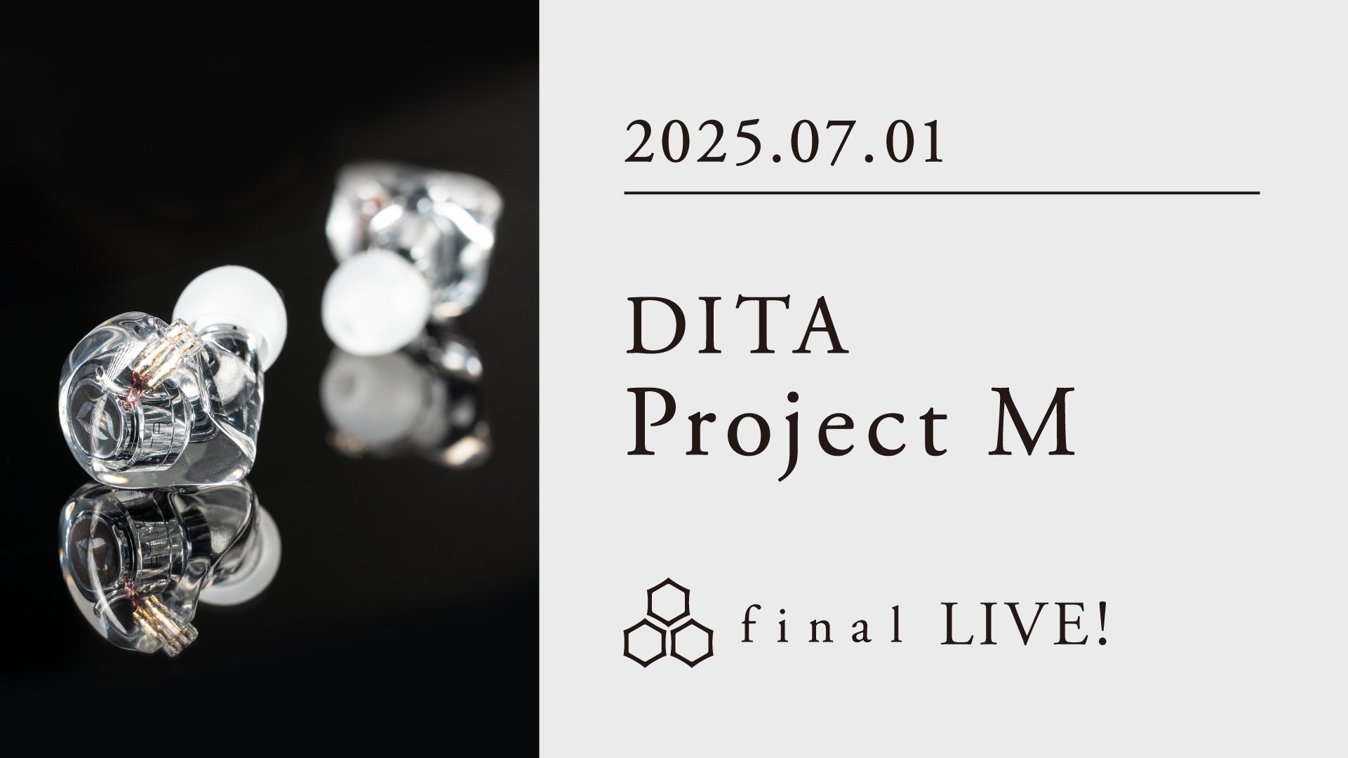 DITA PROJECT M ハイブリッドインイヤーイヤホン DITA PROJECT M