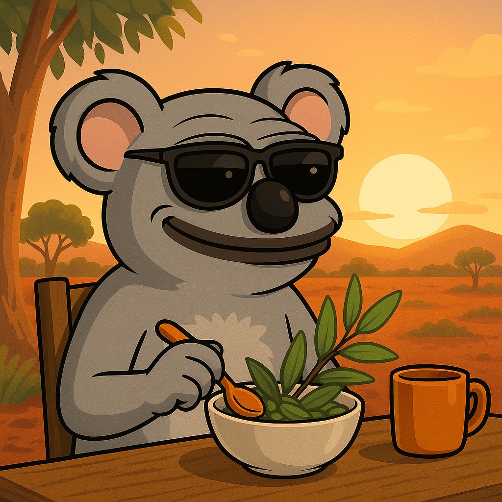 Kood morning legends ☕️
Just a koala, some eucalyptus cereal, and sunrise alpha.

Let’s make it a good one ☀️