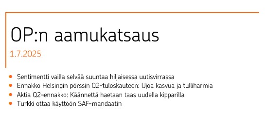 Tiistain Aamukatsaus: <a href="/OP_Ryhma/">OP</a> <a href="/OPsijoittaminen/">OPxSijoittaminen</a>
#sijoittaminen #säästäminen