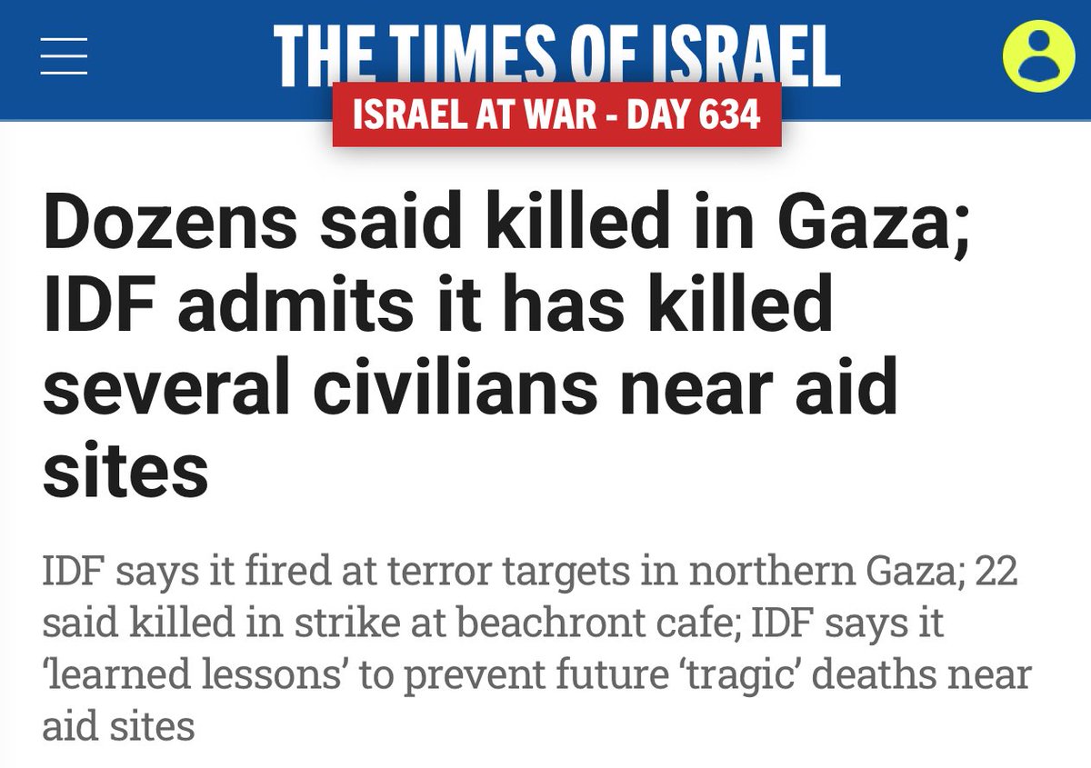 Palestinian journalists: Israeli forces are killing aid seekers

Aid seekers in Gaza: Israeli forces keep shooting at us

Israeli journalists: Israeli forces deliberately shot at aid seekers

Israeli military: Yes, we killed civilians seeking aid

🇮🇱 defenders: Lies! Blood libel!