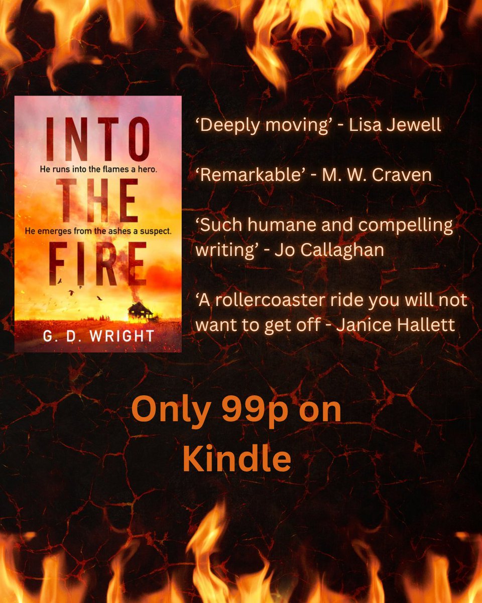 GDWrightWrites's tweet image. Bargain alert! Into the Fire is only 99p for the month of July on Kindle. 99p!?!?!?! I mean, what can you ACTUALLY buy for 99p these days!? Haha
Please share share share, means the world to see my books out in the world and would love to see this one flying high.…