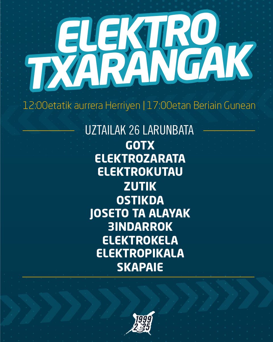🎺 Uztailaren 26an #HTX30|eko egitarauaren barruan… Euskal Herriko Elektrotxaranga topaketa! 

🥁 Ez galdu! 

🎫 hatortxurock.eus/sarrerak