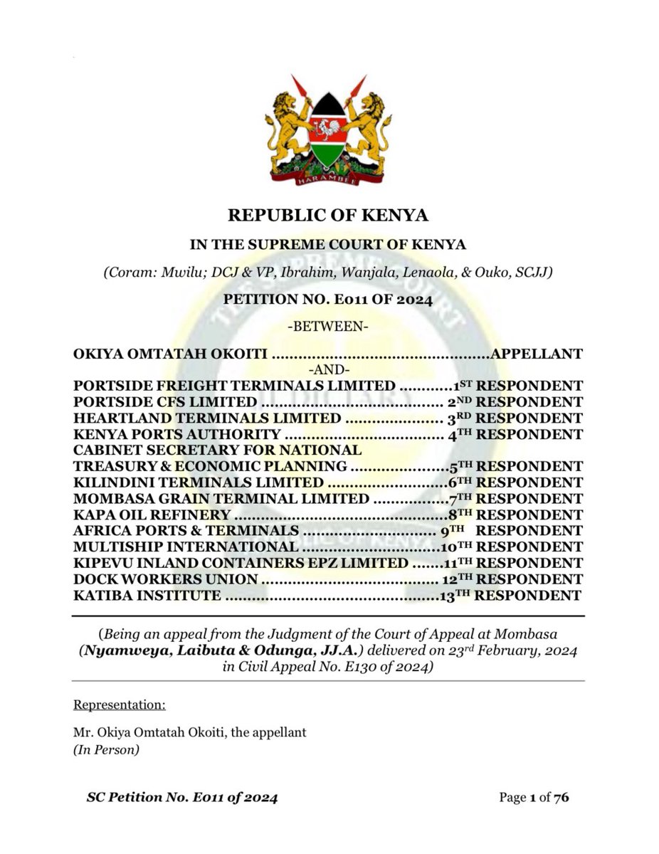 Okiya Omtatah Okoiti tweet media