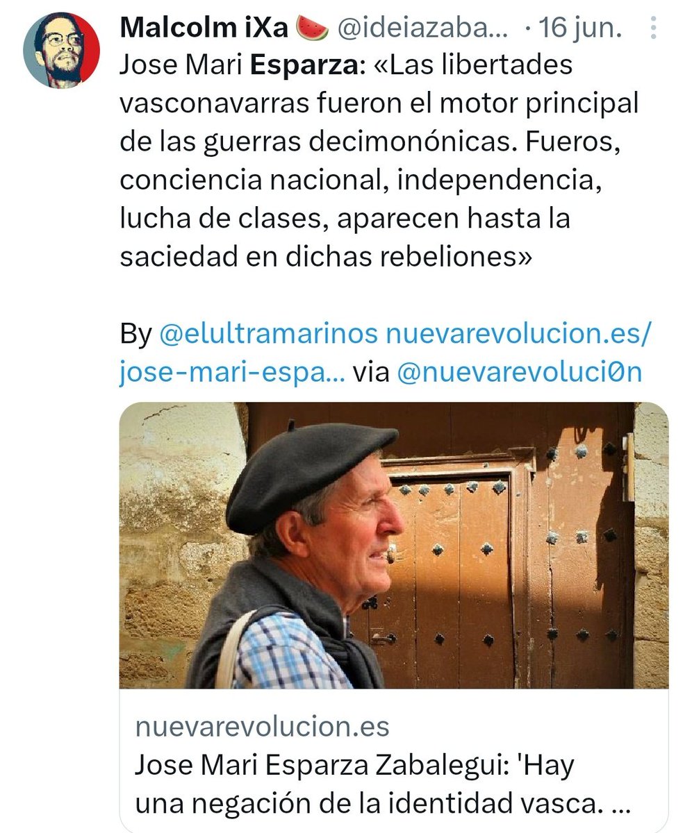 AbertzandalHour's tweet image. Que igual pensáis que el racista de Esparza es una oveja descarriada. No, hasta los tuiteros oficiales de Sortu le dan cariño.