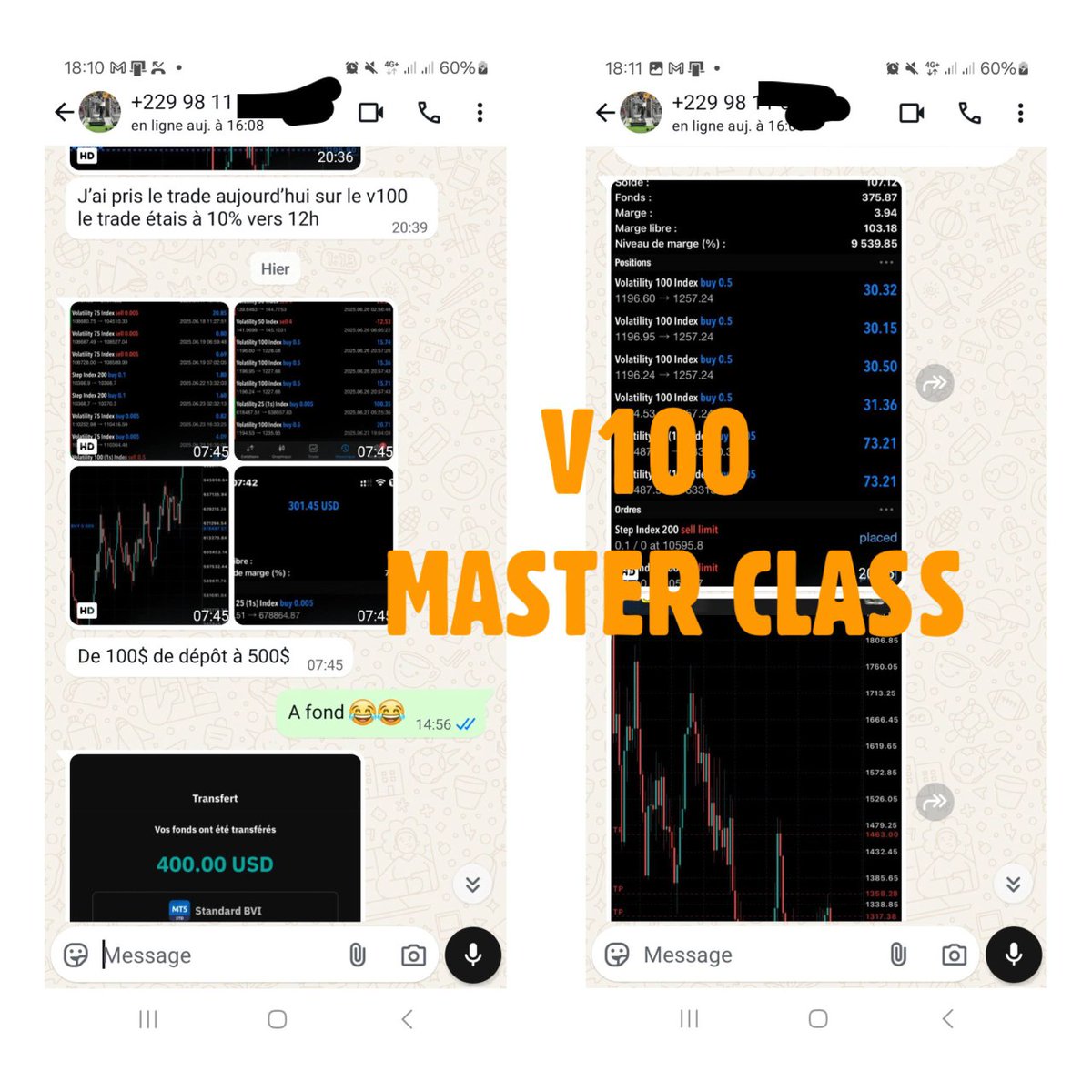 Fiacrepkanou's tweet photo. 📊V100 MASTER CLASS.

✅COMME LUI, TU DOIS COMMENCER A CÉLÉBRER TES PREMIERS PETITS PROFITS.

📊DANS LES PROCHAINES SEMAINES, 
TU DOIS ÊTRE LE PROCHAIN À TÉMOIGNER 🔥🔥🔥 https://t.co/nGIepH7OQU