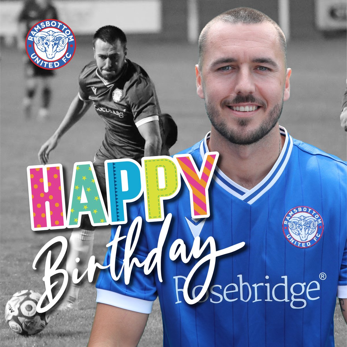 RamsbottomUtd's tweet photo. 🥳𝗛𝗔𝗣𝗣𝗬 𝗕𝗜𝗥𝗧𝗛𝗗𝗔𝗬🎂

Wishing Rhys Turner a happy 30th birthday today! https://t.co/kXolLpJBjA