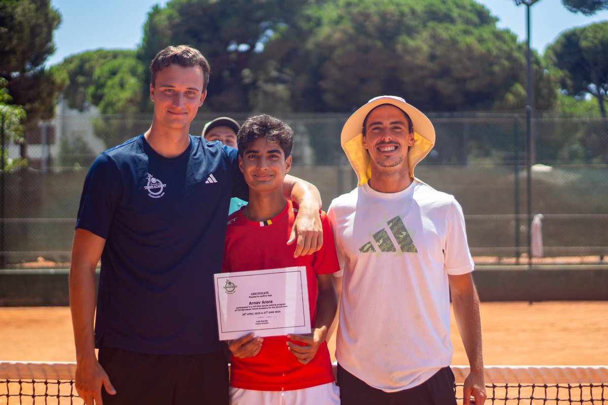 Two months flew by with Arnav, our monthly player from India, who joined our full-time programme through our partners at Xdrona. It’s been a pleasure having him with us!
#Barcelona #tennis #academy #family of #players #cooperation #India