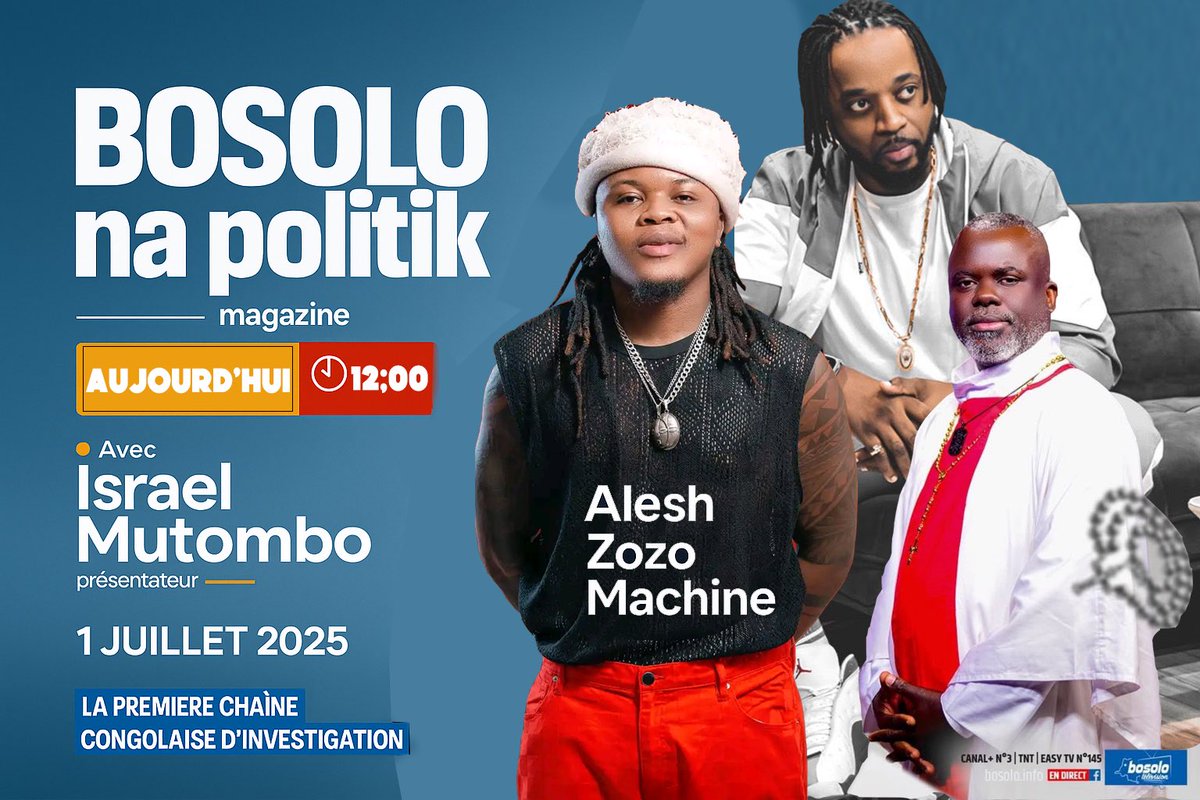 King Lesh 👑 (@aleshofficiel) on Twitter photo Aujourd’hui, midi 🕛.
RDV avec <a href="/IsralMutombo11/">Israël Mutombo</a> dans BOSOLO NA POLITIK pour parler de WENGE POLITICA.
Le clip officiel reste disponible : youtu.be/6eugBECXhxQ?si… Aujourd’hui, midi 🕛.
RDV avec <a href="/IsralMutombo11/">Israël Mutombo</a> dans BOSOLO NA POLITIK pour parler de WENGE POLITICA.
Le clip officiel reste disponible : youtu.be/6eugBECXhxQ?si…