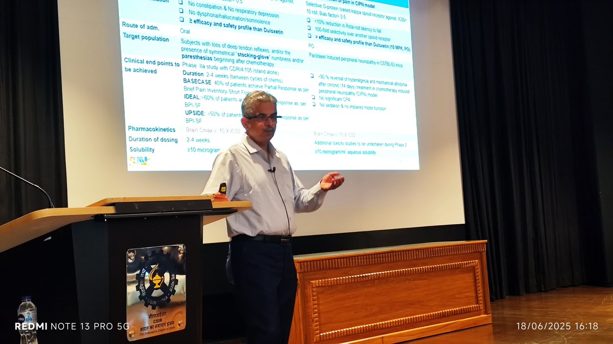 csir_iicb's tweet image. Dr. Sanjay Batra, Chief Scientist, CSIR-CDRI, Lucknow delivered colloquium talk entitled "Kappa opioid receptor agonist for treating chronic pain" on June 18, 2025 at CSIR-IICB, Kolkata.