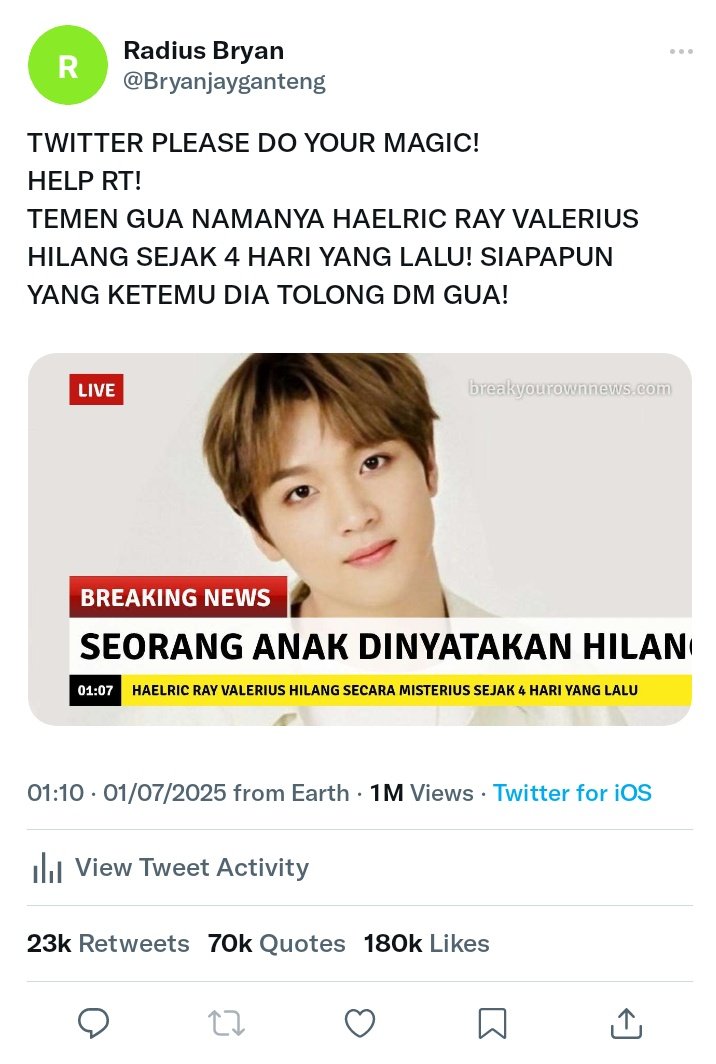 Aku bawa prompt au Haechan.
Ceritanya, Haelric yang usianya 16 tahun hilang secara misterius ke suatu tempat yang aneh, rasanya kaya kembali ke masa lampau. Au ini terinspirasi dari film Games of Thones. Kalian tertarik ngga? Drop ur @ kalau tertarik ya!