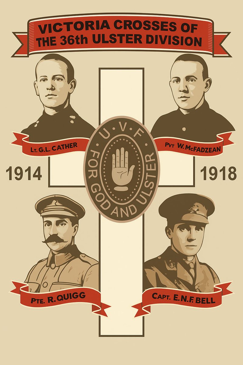 mooreholmes24's tweet image. 𝗙𝗼𝘂𝗿 𝗨𝗹𝘀𝘁𝗲𝗿 𝗛𝗲𝗿𝗼𝗲𝘀 – 𝗩𝗶𝗰𝘁𝗼𝗿𝗶𝗮 𝗖𝗿𝗼𝘀𝘀 𝗪𝗶𝗻𝗻𝗲𝗿𝘀 𝗼𝗳 𝟭𝘀𝘁 𝗝𝘂𝗹𝘆 𝟭𝟵𝟭𝟲🌺
On the first day of the Somme, 1st July 1916, the 36th (Ulster) Division faced hell on earth. Amid the slaughter, four men were awarded the Victoria Cross for…