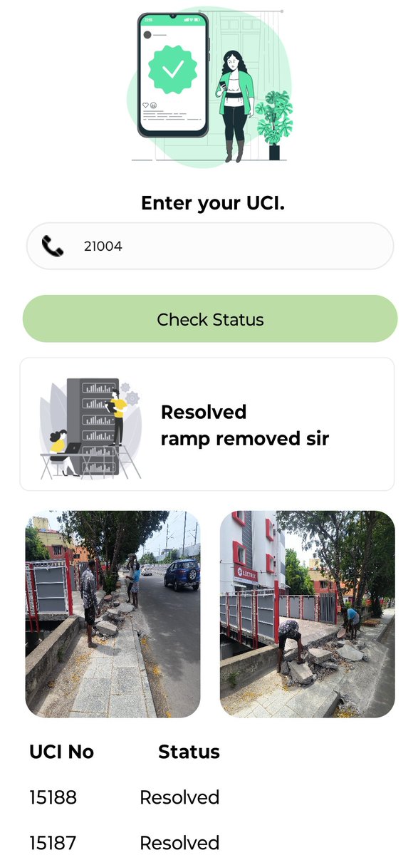 reclaimchennai's tweet image. Thank you @chennai_Highway for acting swiftly on this complaint UCI:21004 and demolishing the illegally built car ramp encroaching the footpath. 

Use Namma Salai app to complain about potholes and encroachments on our state highways and help reclaim our footpaths.