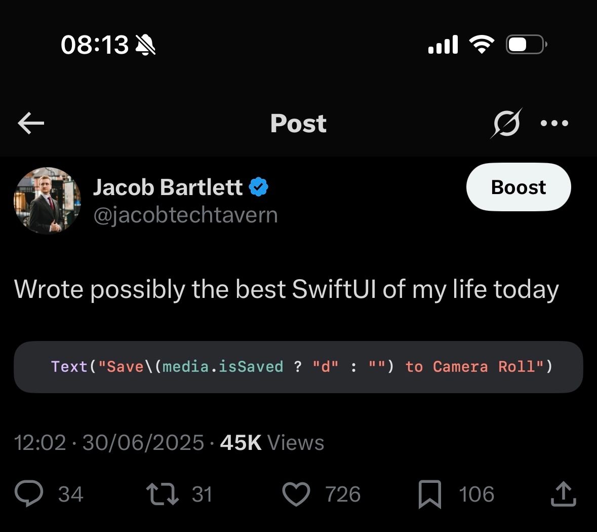 When I said “herp derp SwiftUI” this is exactly what I was referring to