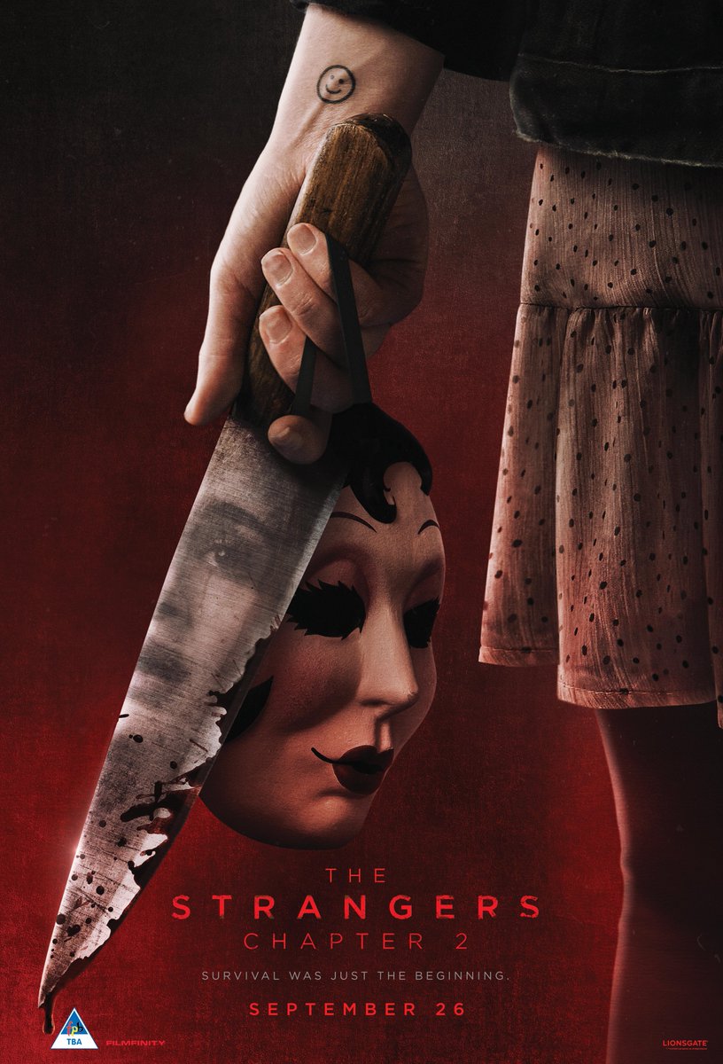 The cabin was just the beginning. #TheStrangersMovie – Chapter 2. Terror comes knocking in cinemas on 26 September. 🎭🍿🔪