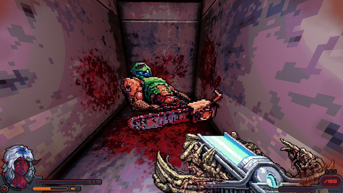 RetrovibeGames's tweet image. Project Warlock II is full of secrets, cameos, and nods to the classics.
This one might look familiar - if you survived the 90s with a chainsaw in hand. 💀
Credit for the shot: gorisss
#retrogaming #pixelart #ドット絵