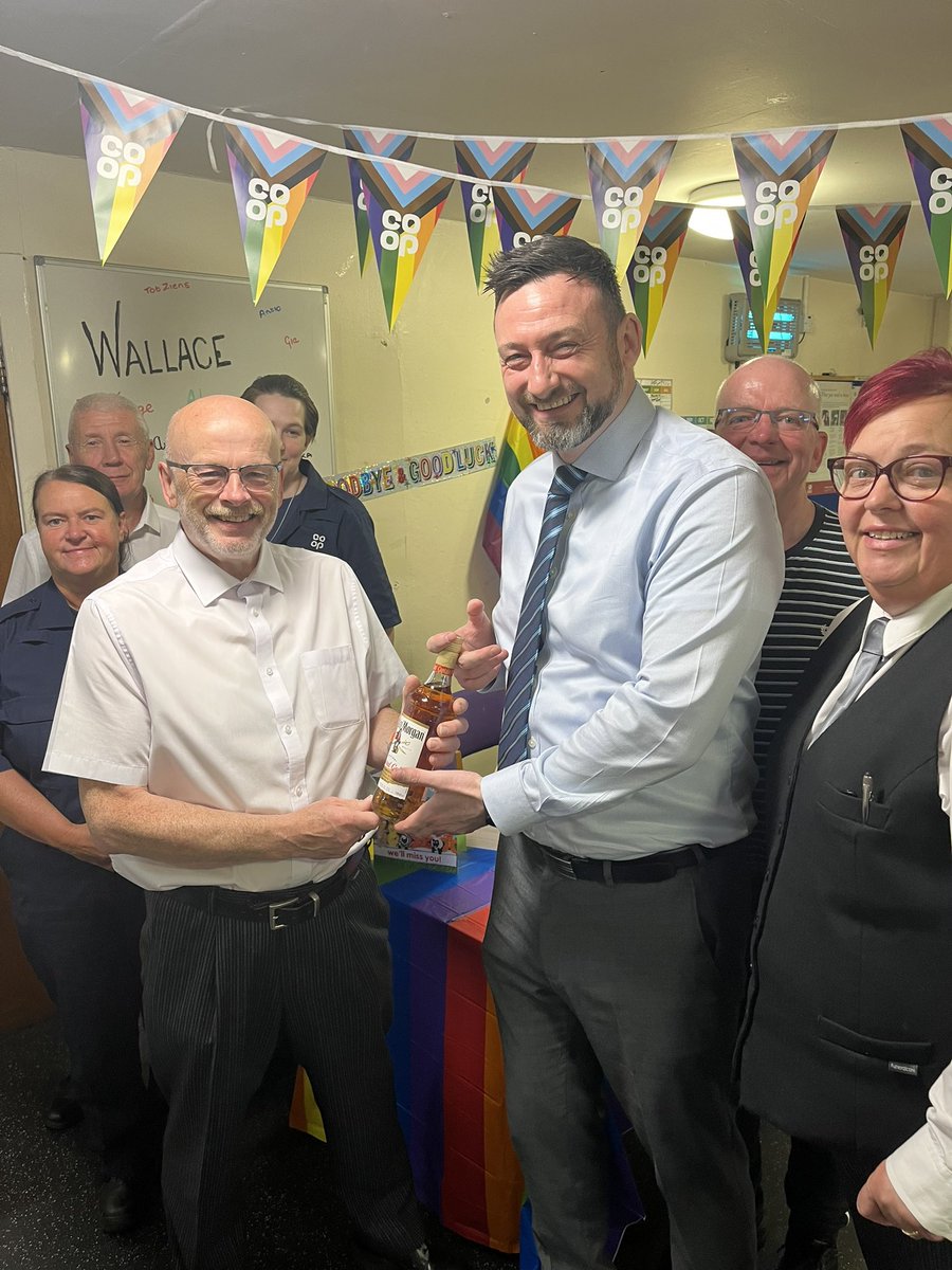 sam_alcroft's tweet photo. Farewell to Ceremonial Crew member Wallace Weir who leaves after 3 years excellent service, all the best Wallace @coopuk @CoopFuneralcare https://t.co/ypoXTtyfEX