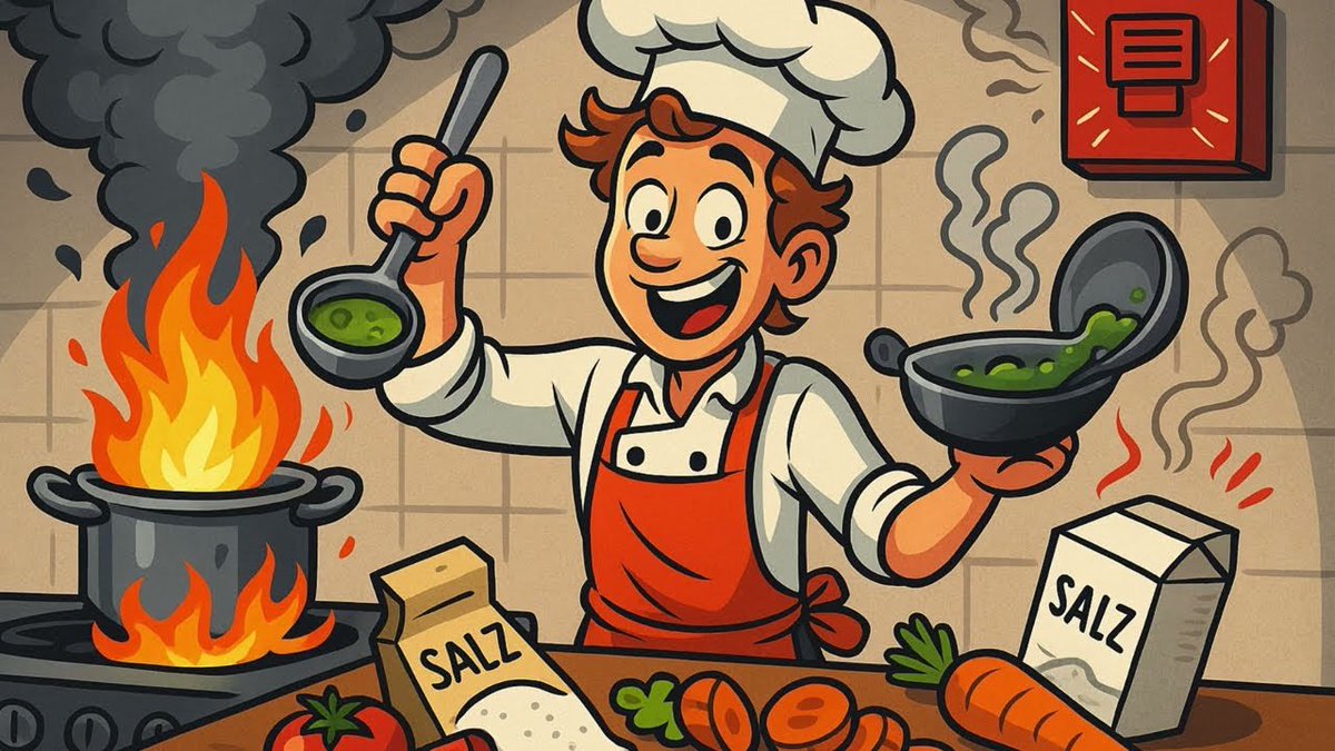 Chaos in der Küche (B1-B2)  | Deutsch lernen durch Hören 

youtu.be/sTveAAmL3Zo?si… 

#deutsch