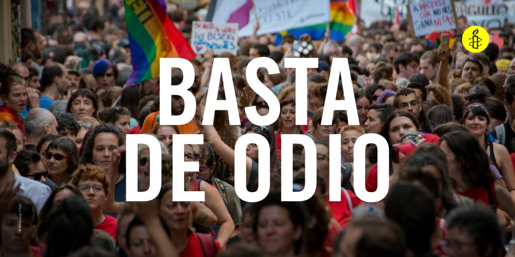 Amnistía Internacional Madrid (@amnistiamadrid) on Twitter photo Desde Amnistía Internacional condenamos los insultos y amenazas del concejal de VOX del <a href="/MADRID/">Ayuntamiento Madrid</a> , J. Ortega Smith, contra docentes del IES S. Isidro y comunidad LGTBIQ+.
Intolerable que se use un acto público para difundir odio y promover violencia.
Basta de #DiscursosDeOdio🏳️🌈 Desde Amnistía Internacional condenamos los insultos y amenazas del concejal de VOX del <a href="/MADRID/">Ayuntamiento Madrid</a> , J. Ortega Smith, contra docentes del IES S. Isidro y comunidad LGTBIQ+.
Intolerable que se use un acto público para difundir odio y promover violencia.
Basta de #DiscursosDeOdio🏳️🌈