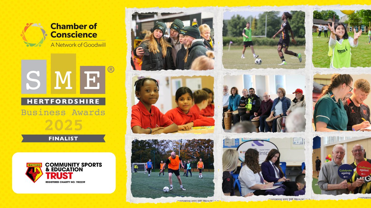 We're delighted to reach the finals in two categories of the Watford Chamber of Conscience SME Hertfordshire Business Awards 2025:

Community Business of the Year
High Growth Business of the Year

⭐️🏆🥳#SMEHerts