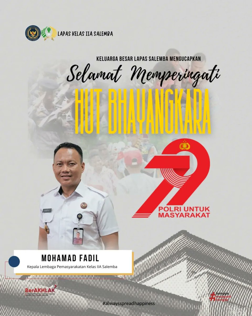 Dirgahayu Bhayangkara Ke-79.
Polri Untuk Masyarakat.