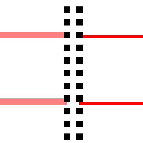 FitzMack's tweet photo. @anatudor Firefox: looks fine. Chrome: the red lines - thicker &amp; faded on the left one. https://t.co/b0Jao0OC8P