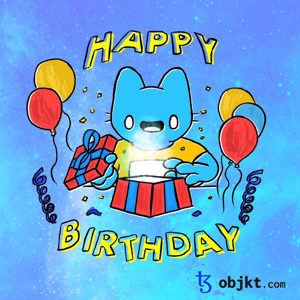 GM <a href="/coolcats/">Cool Cats</a> and Happy Birthday! To help celebrate Cool Cats’ 4th anniversary we are offering Episode 1: “Where the Heck is Blue” for free on <a href="/objktcom/">objkt.com</a>. You will need a very small amount of <a href="/tezos/">Tezos</a> for gas. Mint opens at 17:00 UTC, today, July 1st! Check bio for link to mint. 🎉🥳