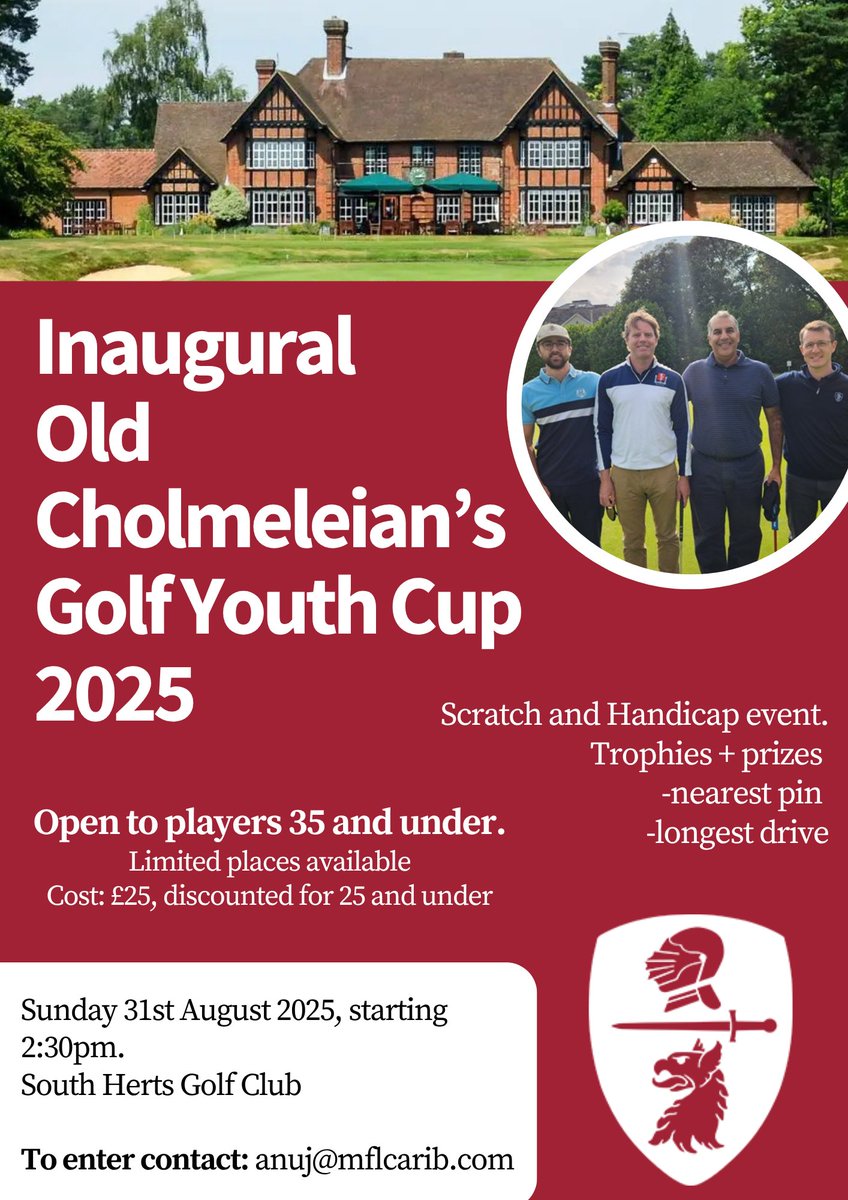 Don't miss out on the Inaugural OC Golf Youth Cup on 31 August! See more details below:
