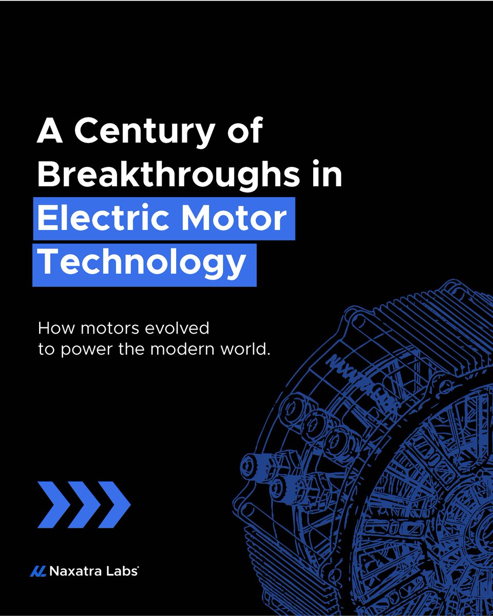 NaxatraLabs's tweet image. Today we’re tracing 100+ years of electric motor innovation: the machines that transformed factories, transport and daily life. Let’s dive in!
#MotorEvolution #TechHistory #NaxatraLabs