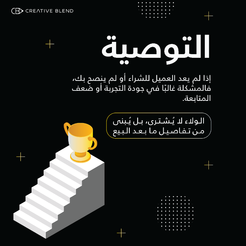 CreativeBlendSA's tweet photo. المشكلة ليست دائمًا في جودة المنتج أو الخدمة، أحيانًا تتوقف تجربة العميل عند مرحلة معينة في رحلته.

#نصيحة_على_الهامش راجع كل مرحلة 💡