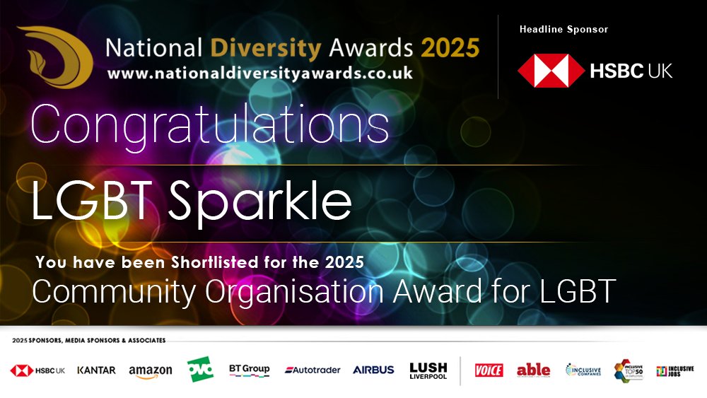 LGBT+ Sparkle social group wolvehampton (@sparklelgbt) on Twitter photo We have been shortlisted for community organisation award for lgbt <a href="/ndawards/">National Diversity Awards</a> We have been shortlisted for community organisation award for lgbt <a href="/ndawards/">National Diversity Awards</a>