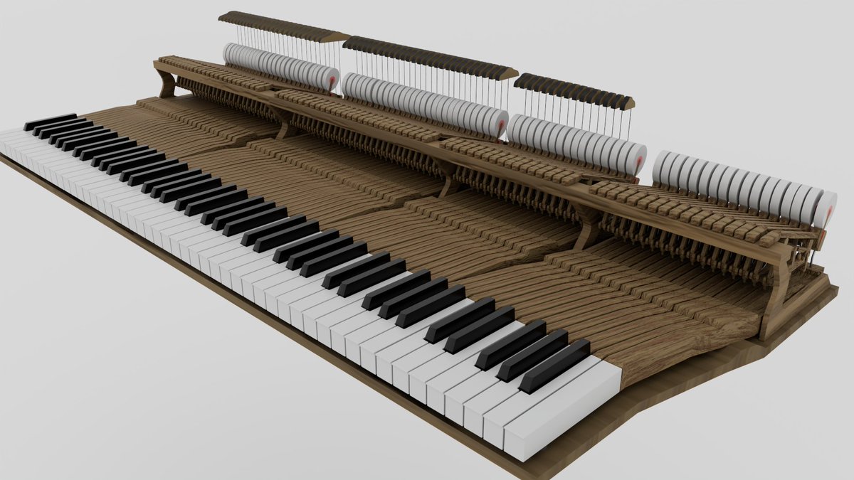 asahi31156's tweet photo. ピアノ作りました。１１８万ポリゴンです。
#グラウンドピアノ　＃アンティーク　#3DCG https://t.co/KqdCVNMDXW