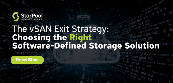 storpool's tweet image. Thinking about your vSAN Exit Strategy? Discover how our SDS Platform compares to vSAN in terms of use cases, architecture, management, and data protection.
Learn more: hubs.ly/Q03qRcNM0
#vsan #softwaredefinedstorage #sdsplatform #datastorage