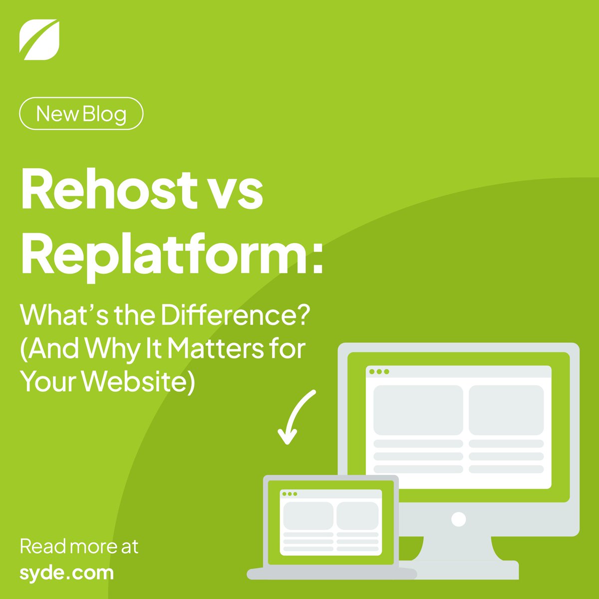 syde_gmbh's tweet image. Does your website need an update?
Learn the difference between rehosting and replatforming, it could save you time and money: eu1.hubs.ly/H0lnPyZ0

#WebsitePerformance #WebsiteHosting #WebsiteMigration #WebStrategy #CMS #Replatforming #WebDevelopment #WordPress