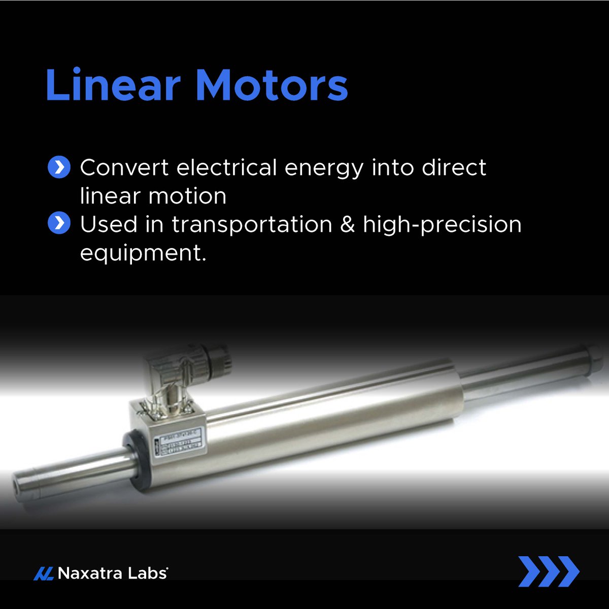 NaxatraLabs's tweet image. Linear Motors

• Convert electrical energy into direct linear motion
• Used in transportation &amp;amp; high-precision equipment

#LinearMotors #Maglev #NaxatraLabs