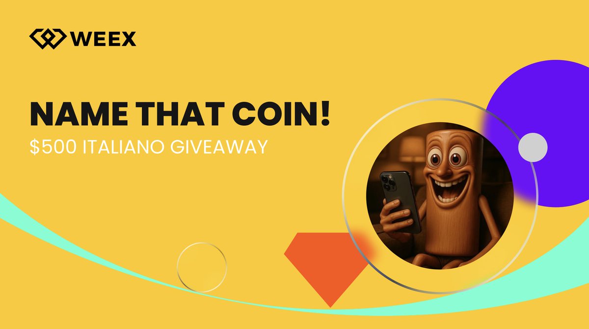 🎯 NAME THAT COIN — $500 #ITALIANO Giveaway!

Can you crack the mystery behind #ITALIANO? 🧠💥

🎁 20 lucky winners will each win $25 from a $500 prize pool!

🟡 How to Join:
1️⃣ Follow <a href="/WEEX_Official/">WEEX</a> &amp; <a href="/ITALIANOBRAIN/">ITALIANO</a>
2️⃣ Reply with your guess + your WEEX UID

👉 Start guessing