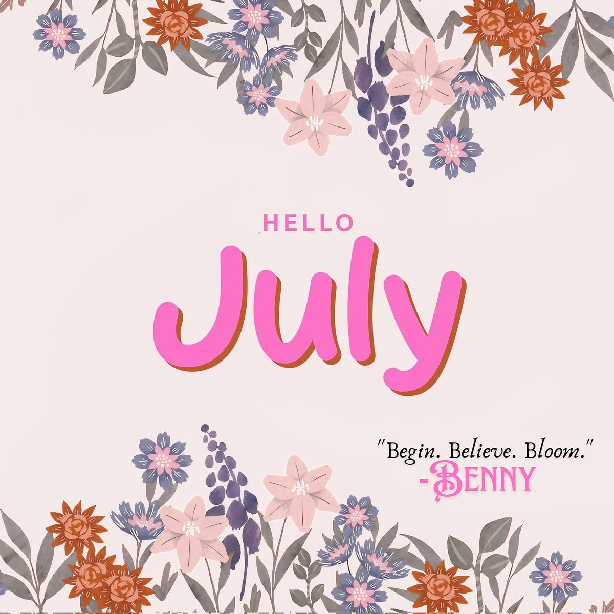 You survived 6 months.
Now it’s time to dominate.

July starts today.
New goals. 
Same mission.

No more “almost" or “later.”

Show up.
Do the work.

This month – 𝘄𝗲 𝘄𝗶𝗻.

Begin.
Believe.
Bloom. 🌸.