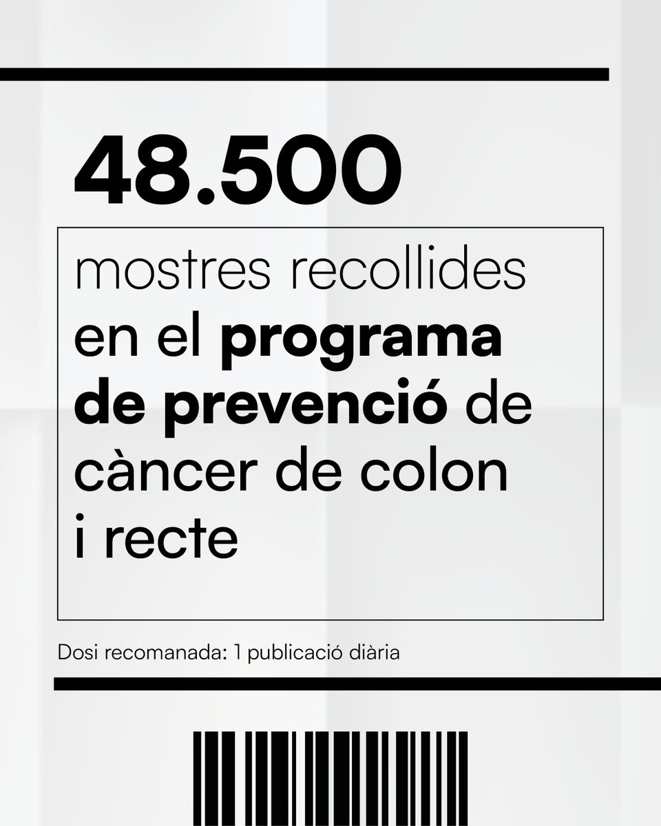🧪 Cribratge de càncer de còlon i recte el 2024 ⬇️

La farmàcia és una peça clau en la detecció precoç.

📦 Durant el 2024, hem recollit 48.500 mostres a les farmàcies de la demarcació de Tarragona.

👉 Coneix totes les dades de 2024: coft.cat/memories/2024/