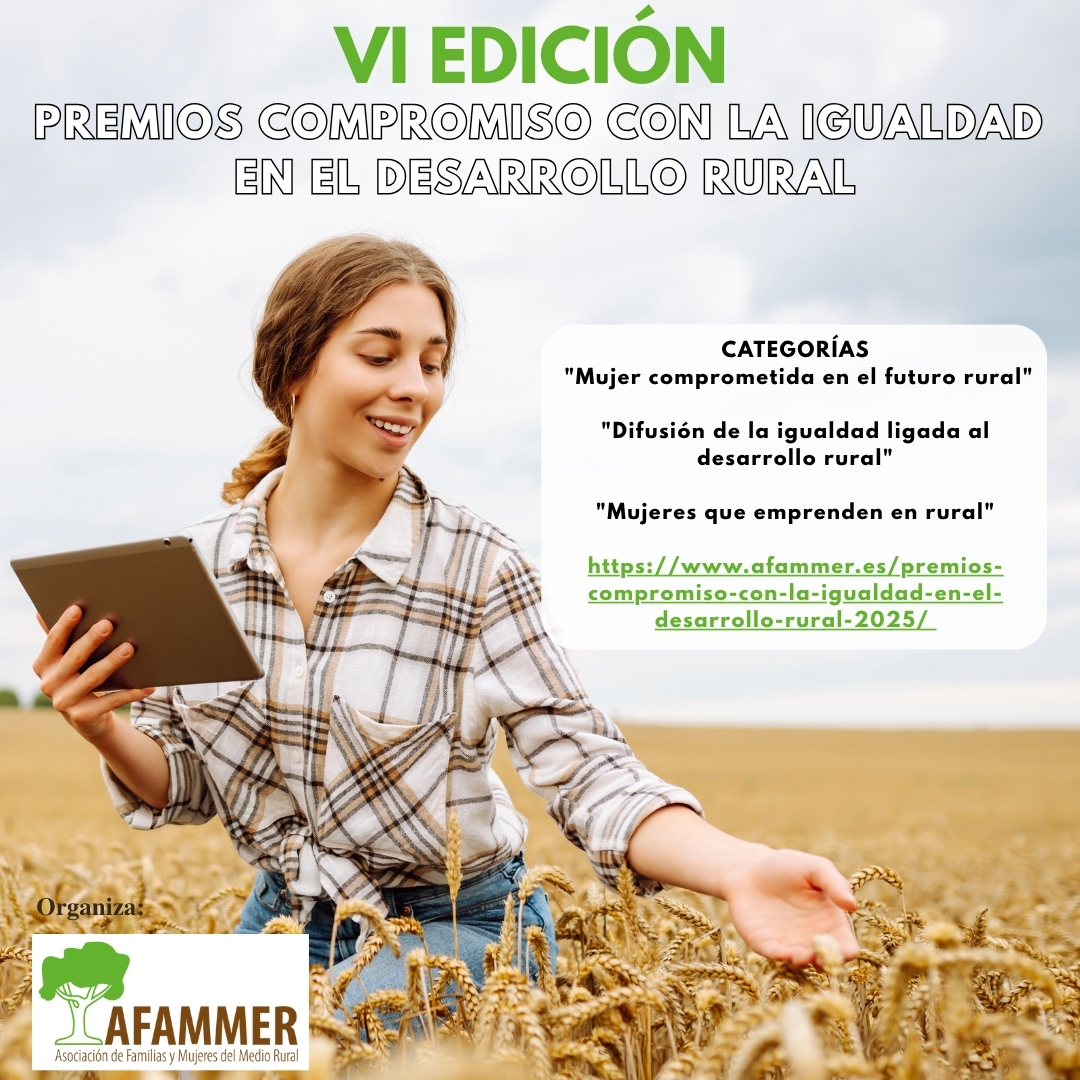 Afammer lanza la VI Edición de los Premios Compromiso por la Igualdad en el medio rural.
Categorías:
🙍‍♀️ Mujer comprometida
📣 Difusión de la igualdad
🙋‍♀️ Mujeres emprendedoras
¡Infórmate y participa! 👇
afammer.es/premios-compro…