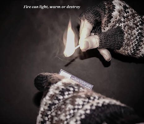 #OnePicPoetry #Storyin6 
Fire can light, warm or destroy 
Image by Martin Newman
